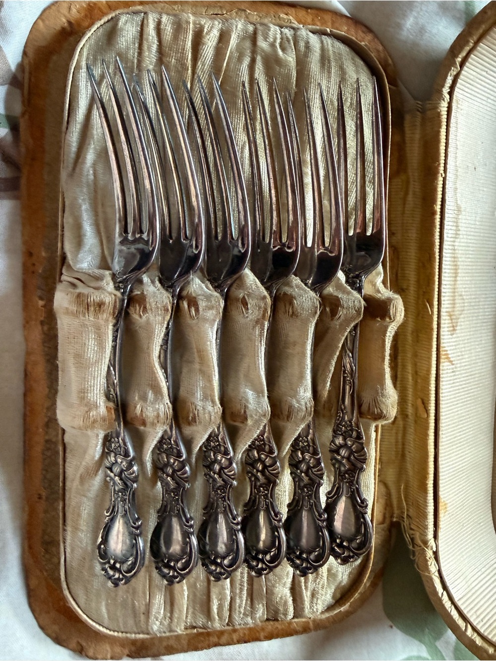 Vintage Silver-Plated Pickle Fork Set